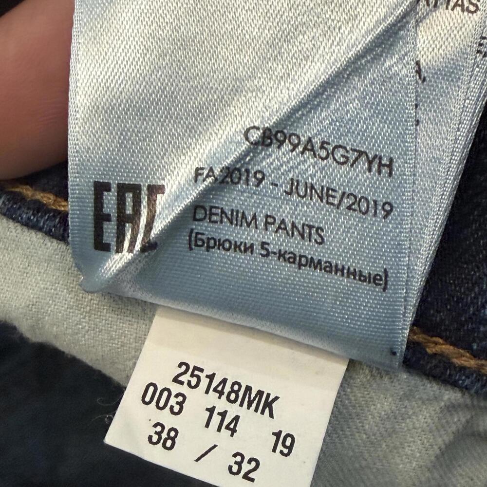 Michael Kors Men's 38/32 Parker Slim Fit Jeans Dark Wash Blue Denim - Picture 13 of 13